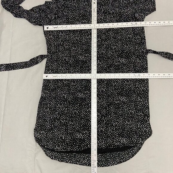 NWT Reitmans Black & White Polka Dot Patterned Long Sleeve Button-Down Dress med - Picture 13 of 15